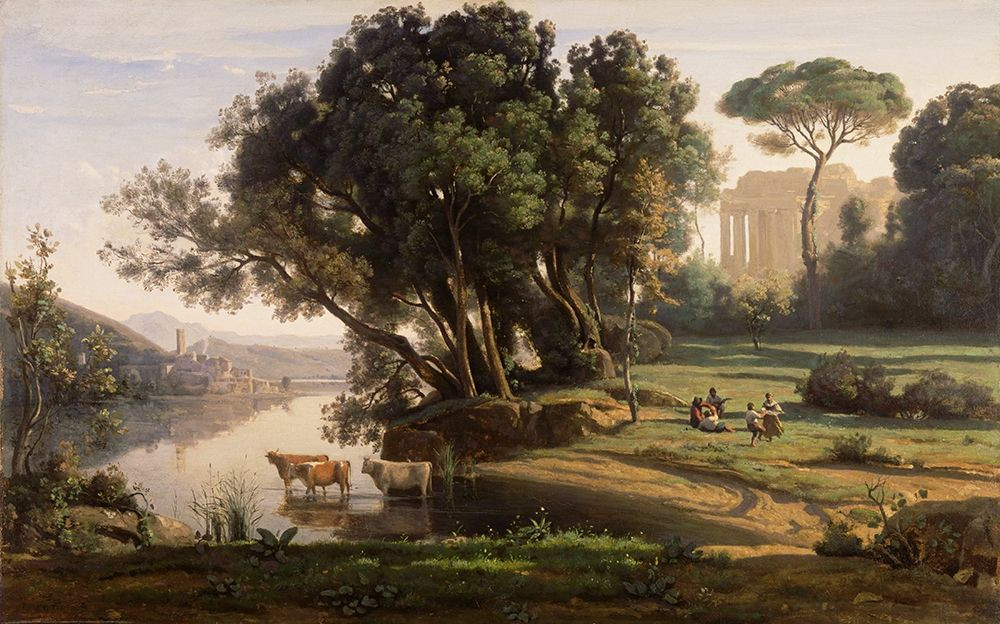 Italian Landscape (Soleil Levant) Poster Print by Jean-Baptiste