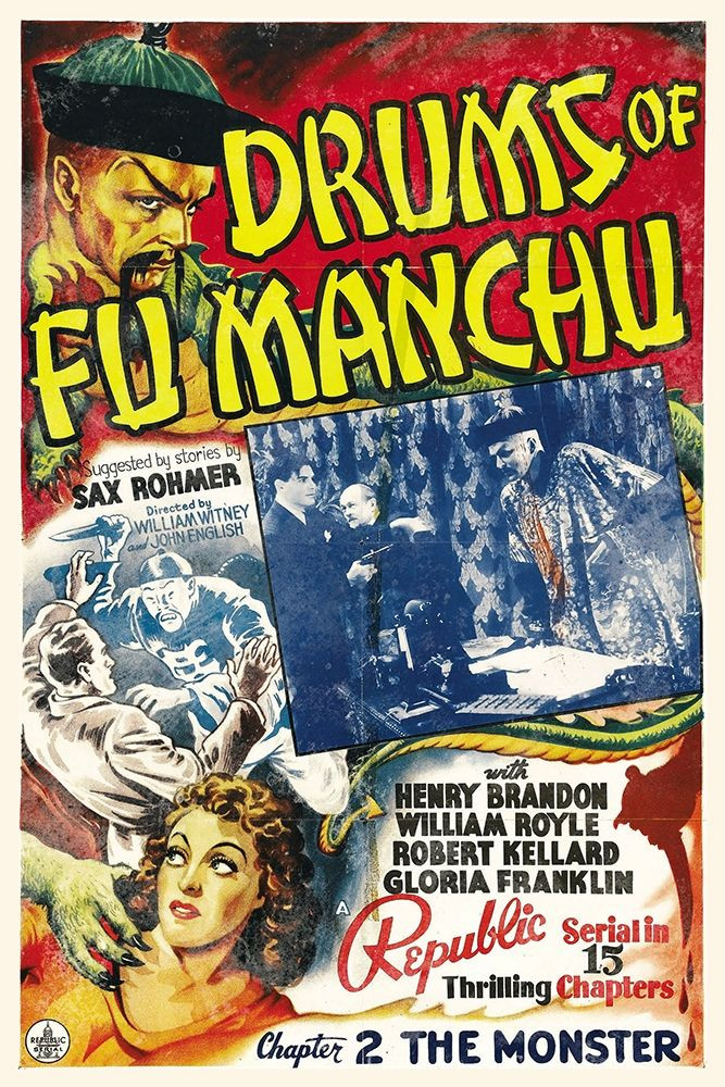 The Drums of Fu Manchu - Chapter 2 - The Monster Poster Print by