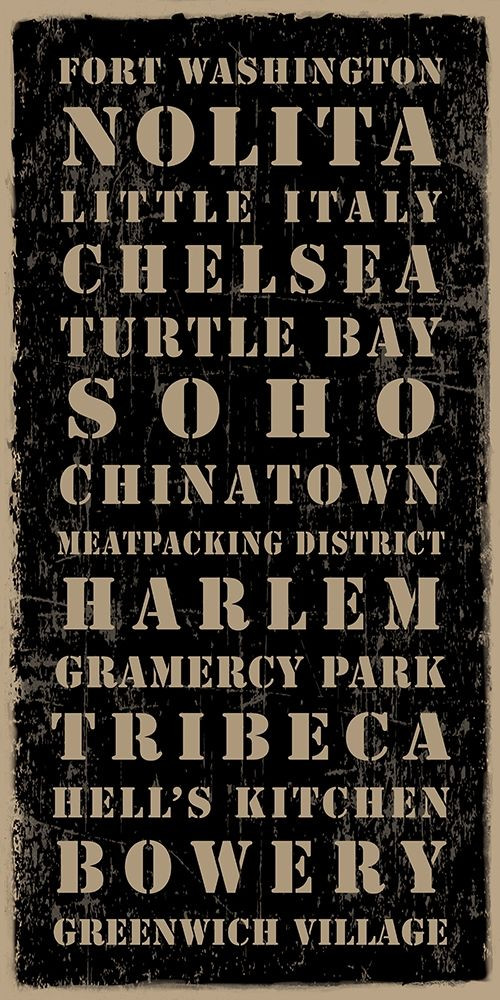 NYC Industrial Districts Sign Poster Print by Anonymous Anonymous