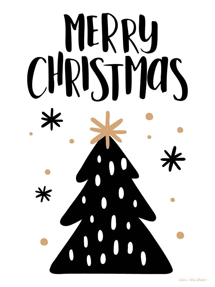 Merry Christmas Tree Poster Print By Seven Trees Design Seven Trees Design Item Varpdxst604 Posterazzi