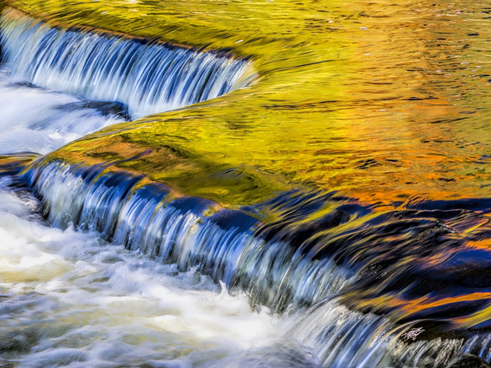 Ottawa National Forest Smooth Water Reflecting Fall Foliage