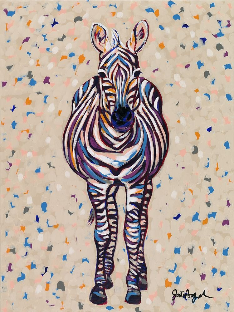 Fruit Stripe Zebra Poster Print by Jodi Augustine # RB14312JA