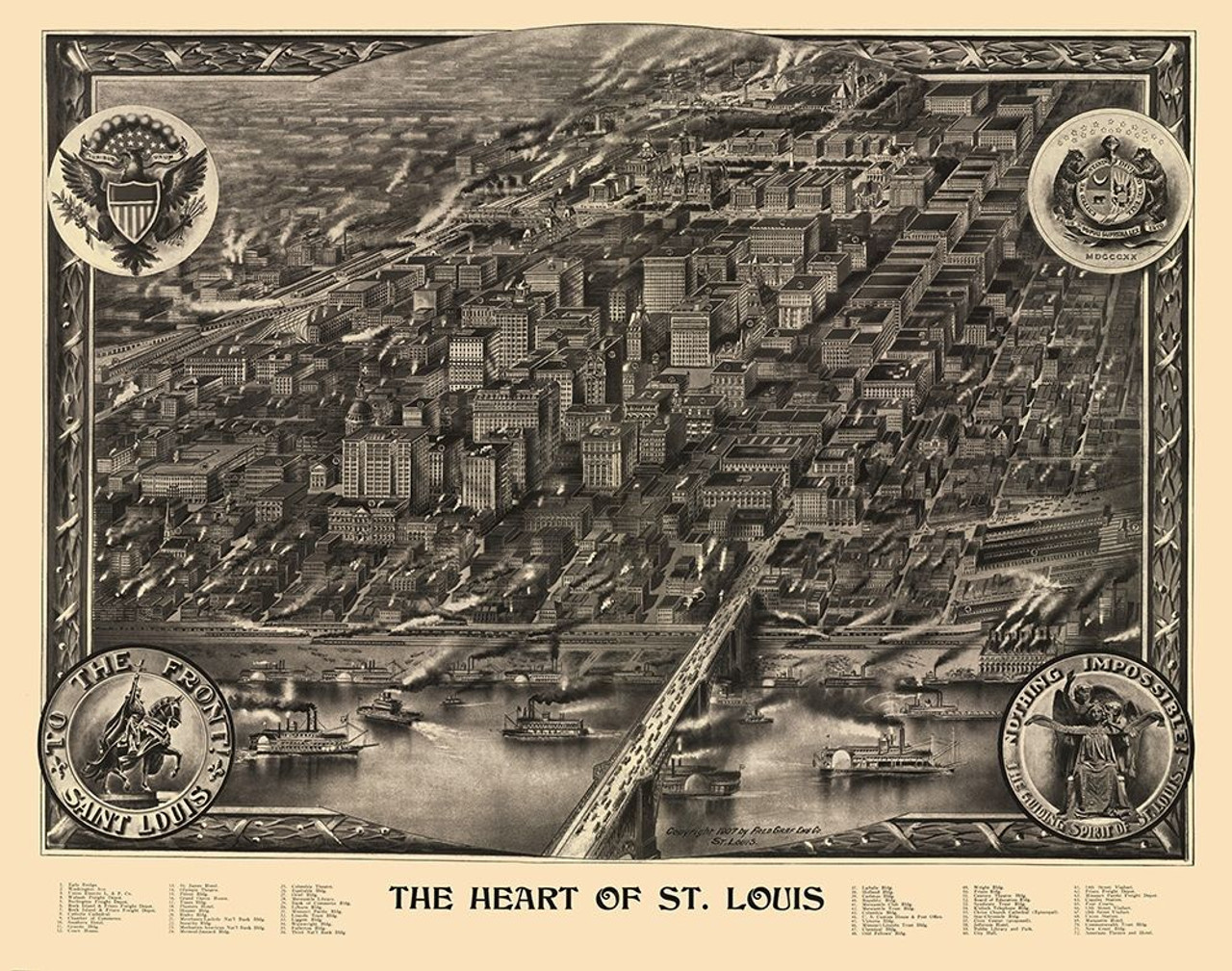 St Louis Central Missouri - Graf 1907 Poster Print by Graf # MOST0019 - Posterazzi