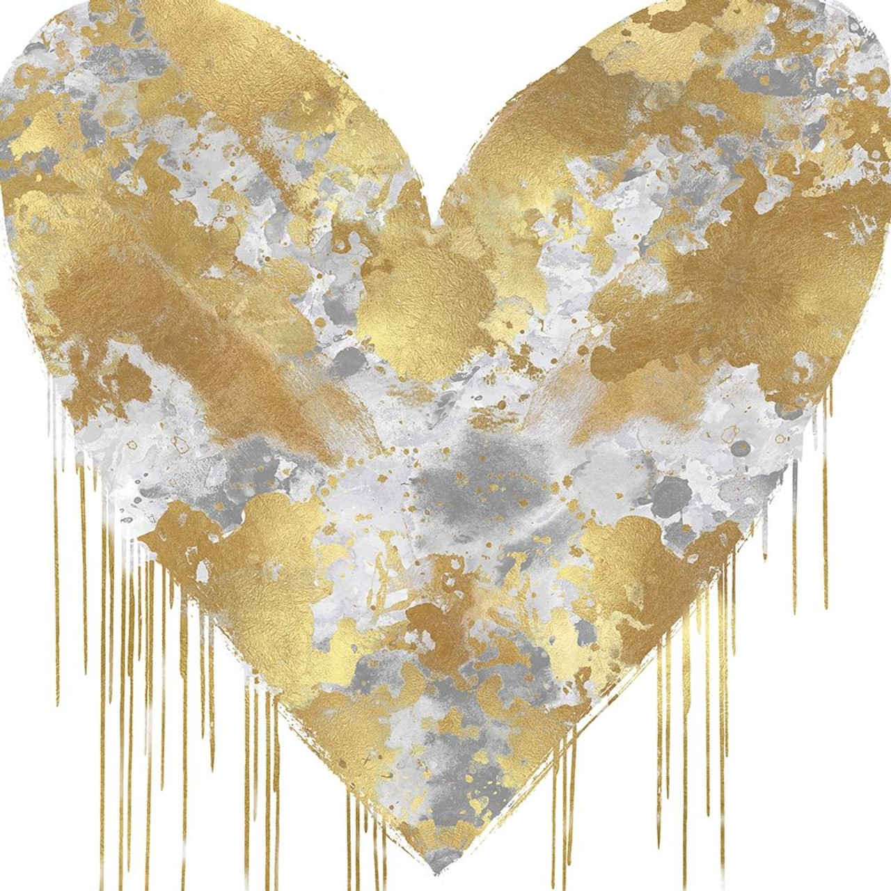 Big Hearted Silver and Gold Poster Print by Lindsay Rodgers # LSG116677 ...