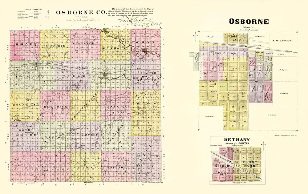 Osborne Kansas Everts 1887 Poster Print by Everts Everts KSOS0002 Posterazzi