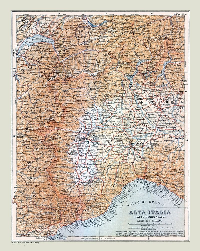 Carte Historique Reproduction Lucques Italie 1914 - Bertarelli, 31x23 Cm, Décoration Murale Vintage