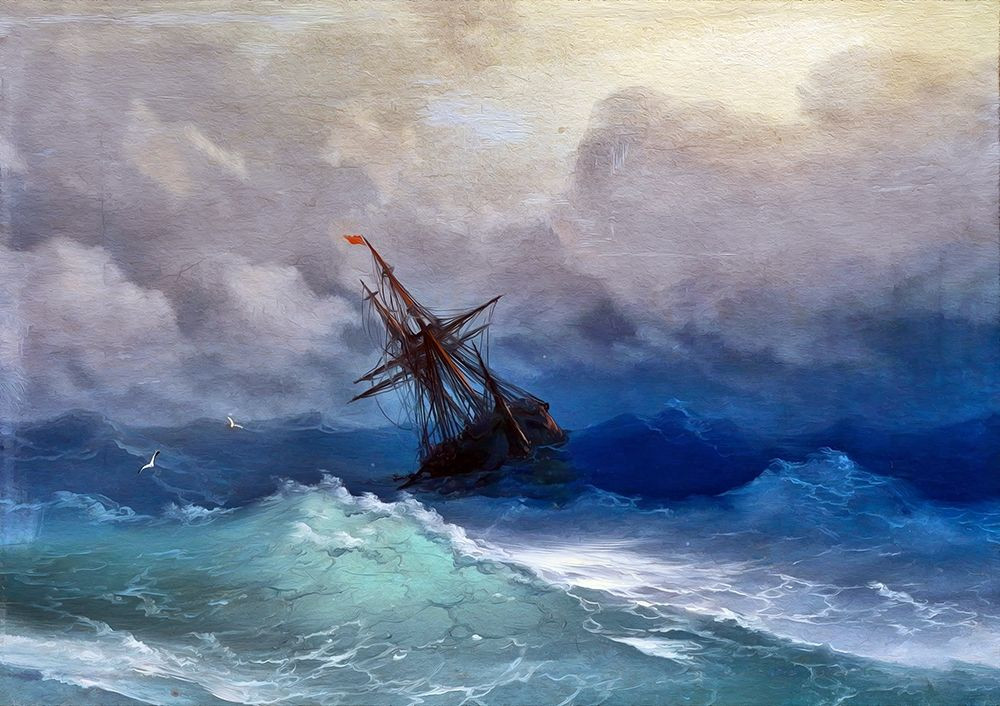 Rough Waters Poster Print by Ronald Bolokofsky FAS2214 Posterazzi