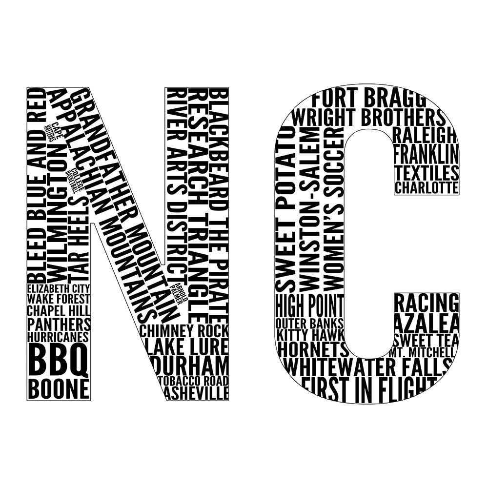 NC Type Poster Print by SD Graphics Studio SD Graphics Studio # 9421LD ...