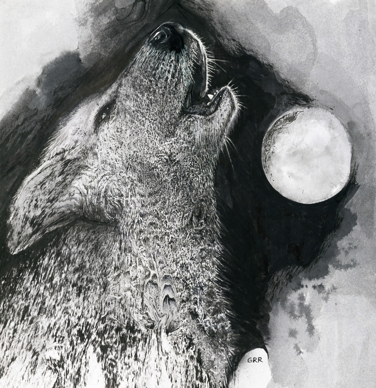 Learn How to Draw a Wolf Howling at the Moon Step by Step