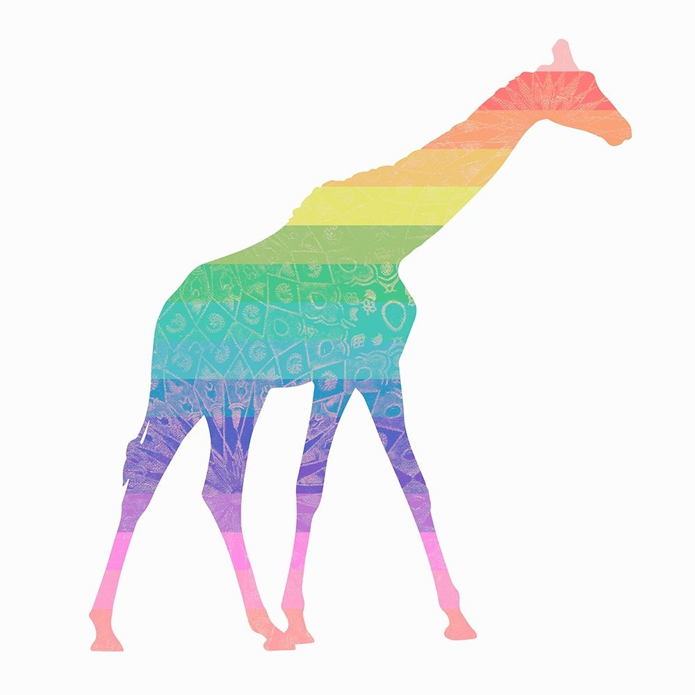 Rainbow Giraffe by SD Graphics Studio (24 x 24) Posterazzi