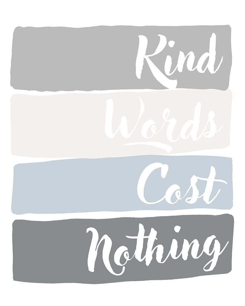 Kind Words Cost Nothing by Anna Quach (18 x 24) Posterazzi