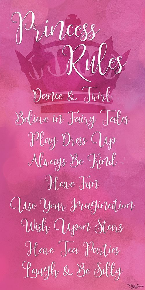 Ful Rules Script Princess Rules Script by Gigi Louise (12 x 24) - Posterazzi