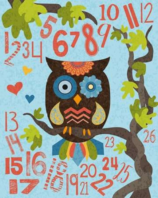 Owl Set Numlet 2 Poster Print by Melody Hogan (8 x 10) - Posterazzi