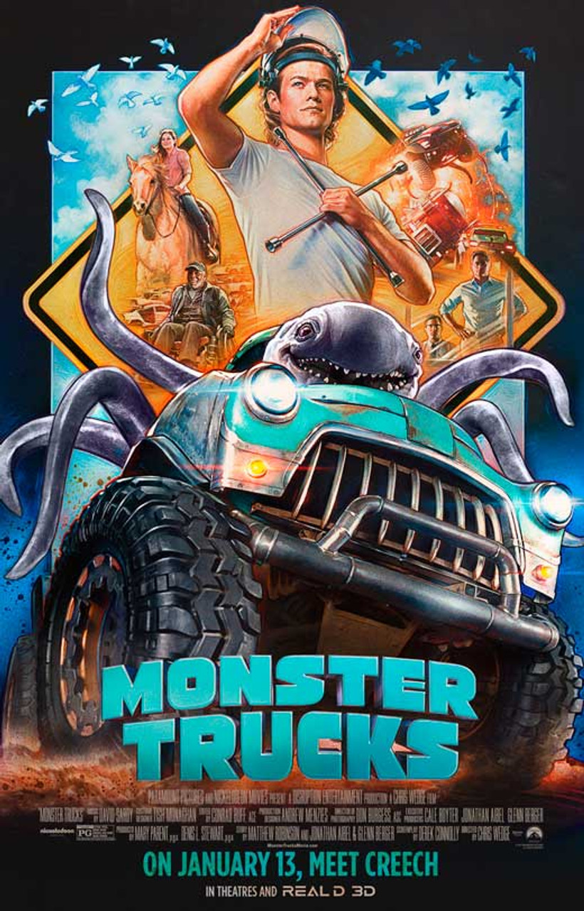 Pop Culture Graphics MOVEB89355 Monster Trucks Movie Poster, 27 x 40 