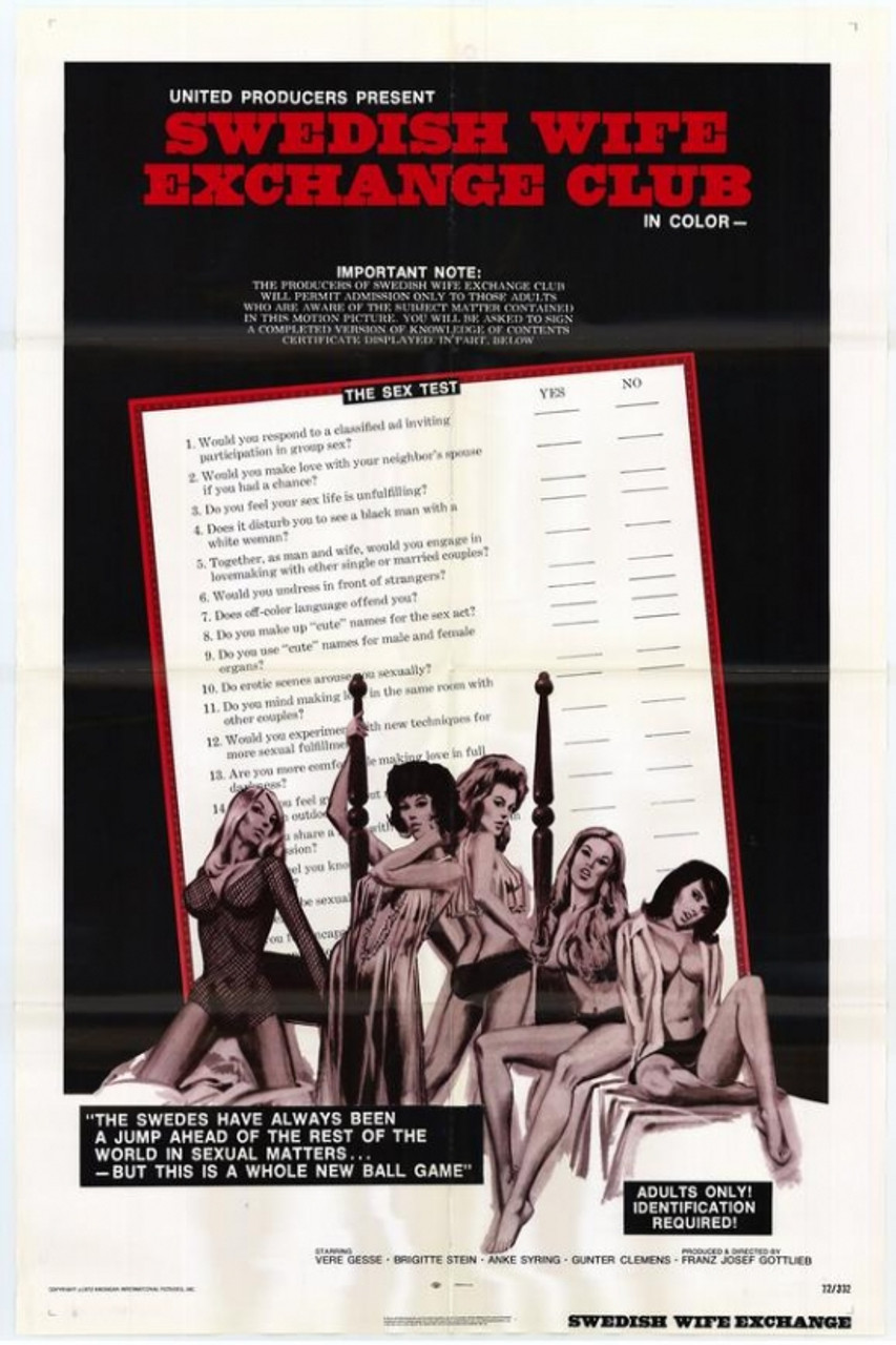 Swedish Wife Exchange Club Movie Poster Print (27 x 40) - Item # MOVGH9626  pic