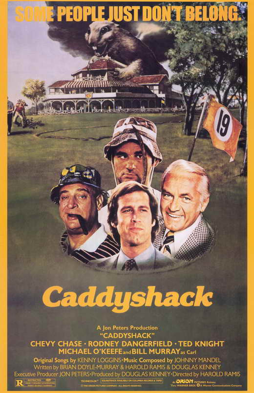 caddyshack movie poster signed