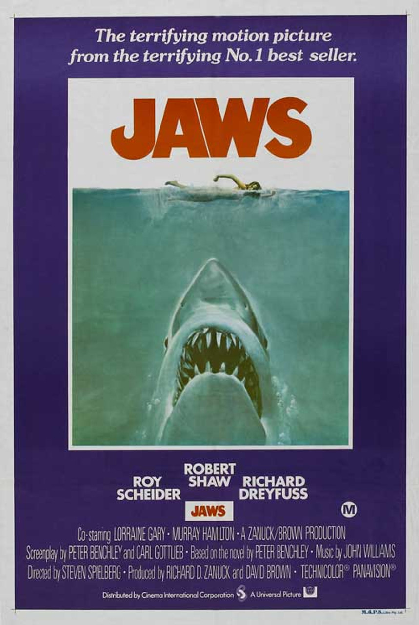 ★JAWS MAUI(ジョーズ マウイ)ポスター★ Amazon.com: Jaws - Maui Hawaii - Big Wave Surfing - Vintage