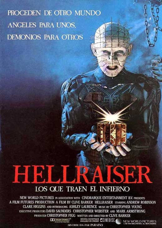Poster Su Tela Hellraiser - Stampa Horror Per Arredamento Moderno 40x60 Cm