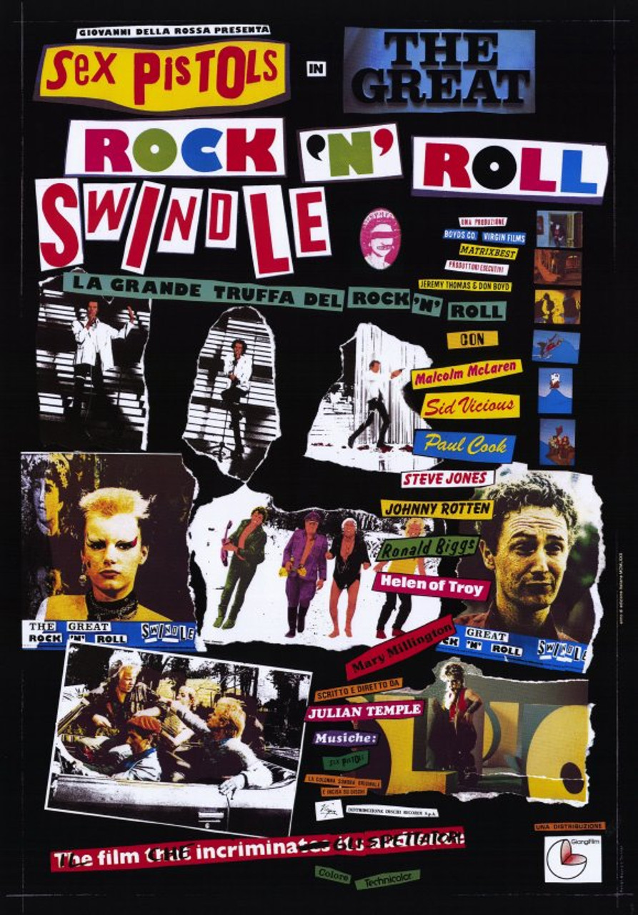 SEX PISTOLS 「ROCK'N'ROLL SWINDLE 」 ポスター Jamie Reid. Sex Pistols, The Great Rock N Roll Swindle. 1979