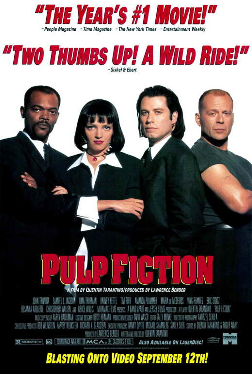 ポスター 90s VINTAGE PULP FICTION ORIGINAL POSTER Pulp Fiction 90S Vintage Movie Poster Print Film A5 A4 A3 A2
