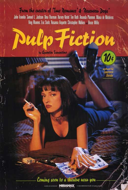 Pulp Fiction ポスター Pulp Fiction Movie Poster - Quentin Tarantino - Original US