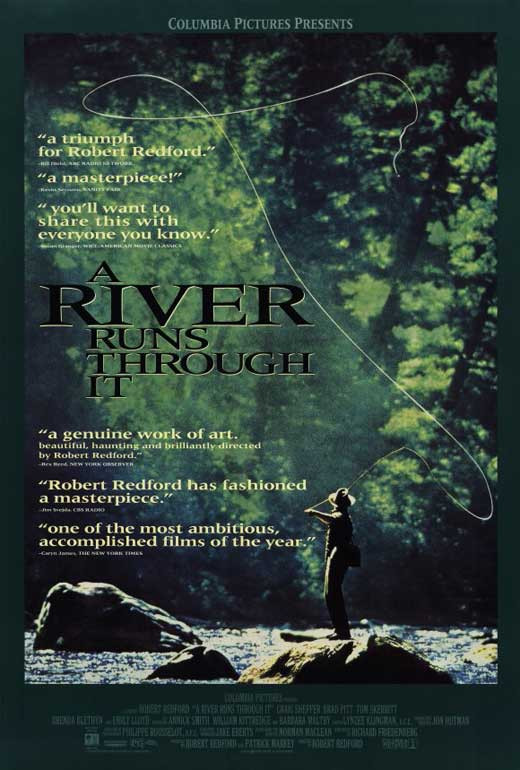 Poster Sur Toile « A River Runs Through It » - Déco Murale Vintage 20x30 Cm - Pour Salon & Chambre