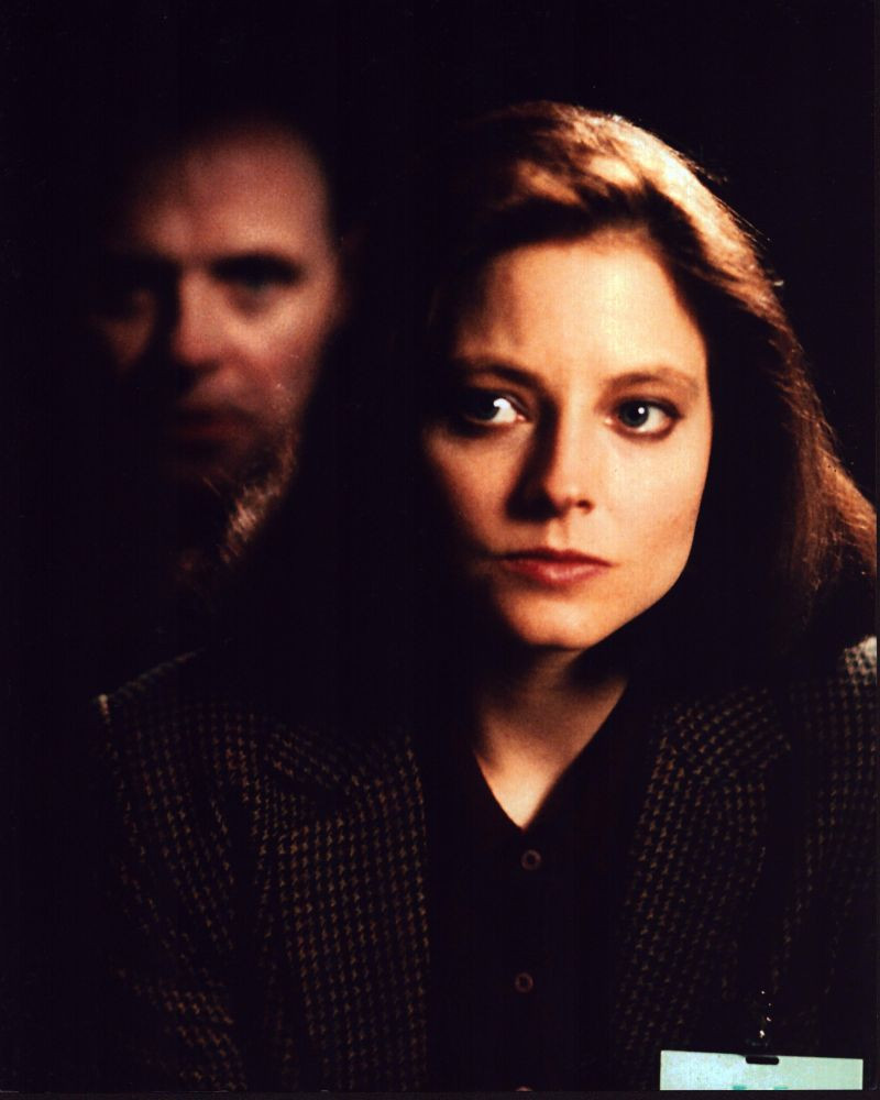 Jodie Foster In Front Of Anthony Hopkins In The Silence Of The Lambs