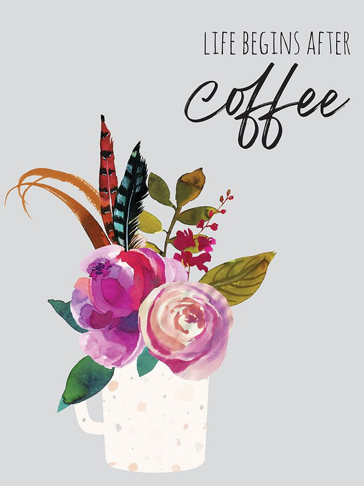 Life Begins After Coffee 1 Poster Print - Jennifer McCully - Posterazzi