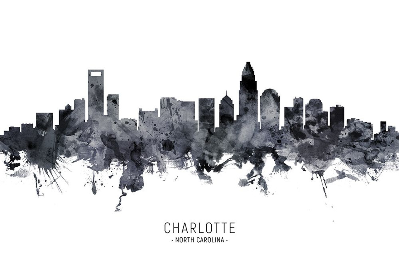Charlotte North Carolina Skyline Poster Print - Michael Tompsett - Posterazzi charlotte-north-carolina-skyline-poster-print-michael-tompsett-posterazzi