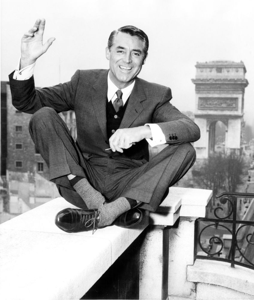 Cary Grant, Portrait Ca. 1956 On Balcony Of Paris Hotel Suite