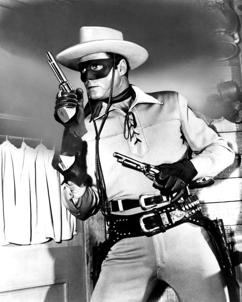 Clayton Moore - The Lone Ranger - Pencil Drawing by STEVEN CHATEAUNEUF - a photo on