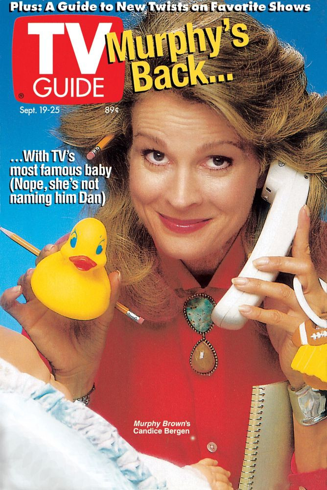 Murphy Brown, Candice Bergen, Tv Guide Cover, September 19-25