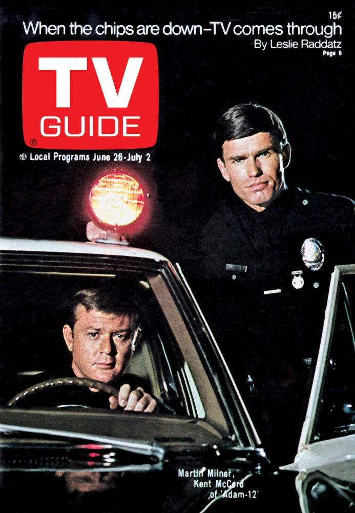 Adam-12, From Left: Martin Milner, Kent Mccord, Tv Guide Cover