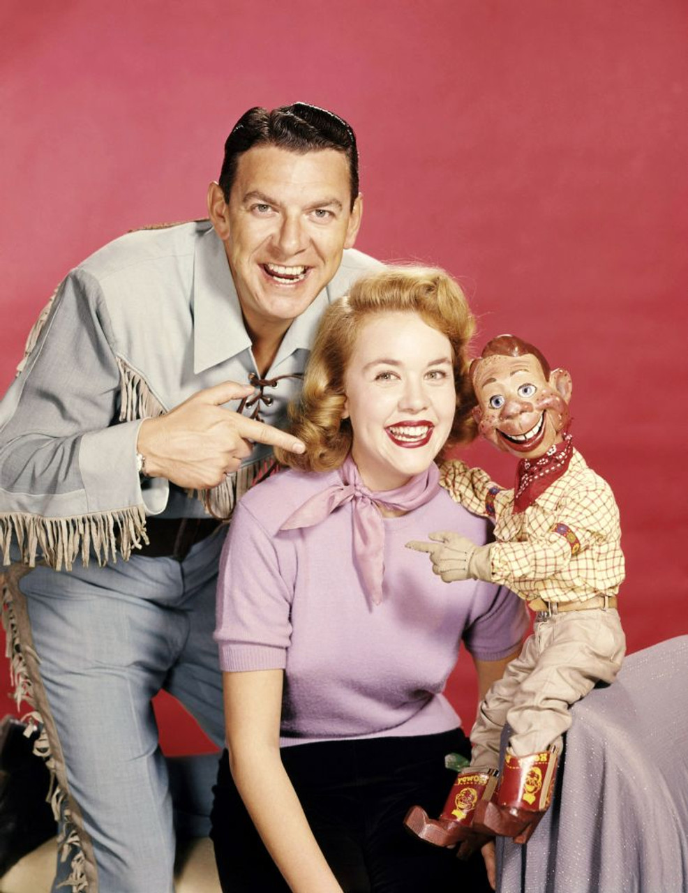 The Howdy Doody Show, 'Buffalo' Bob Smith, Marti Barris, Howdy Doody,,  1947-60 Poster Print