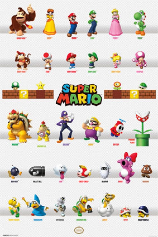 mario bros characters printable
