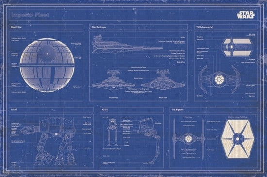 Star Wars Blueprints　スター・ウォーズ　設計図 スター・ウォーズの船の設計図 (pt1/3) : r/AdobeIllustrator