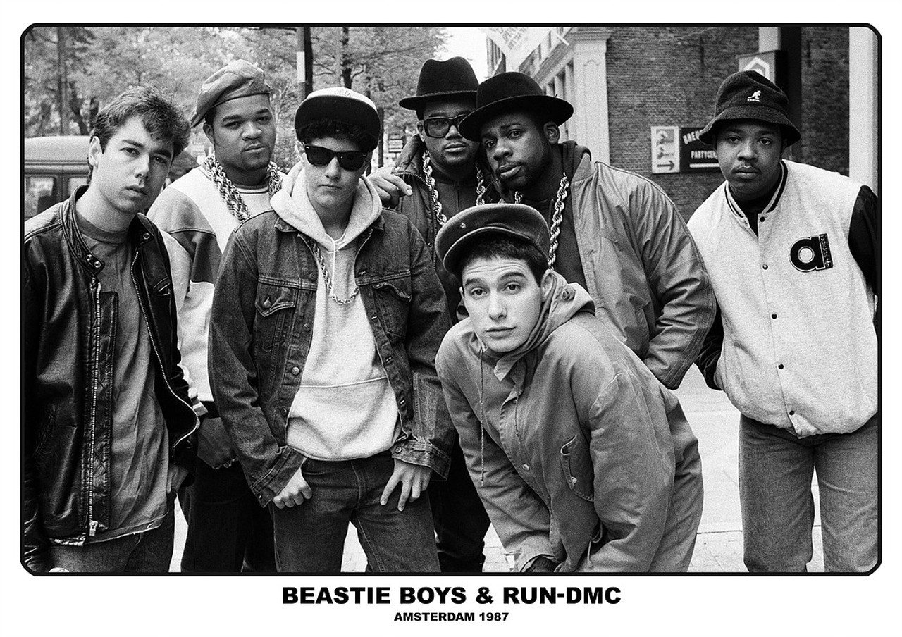 Beastie Boys & Run Dmc Bw Horiz Poster Print - Item