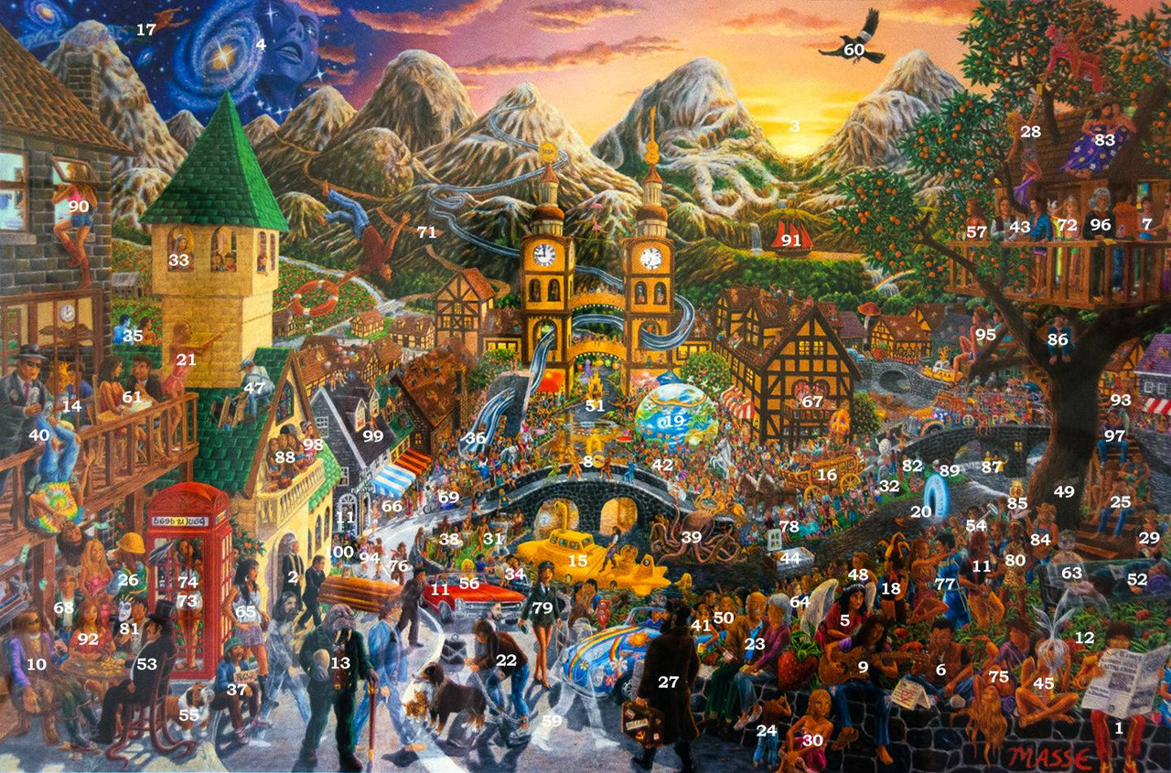 Tom Masse Magical Mystery Tour 100 Beatles Songs Poster Poster