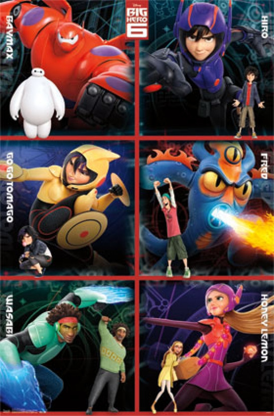 Disney Big Hero 6 - Heroes Grid Poster Poster Print - Item