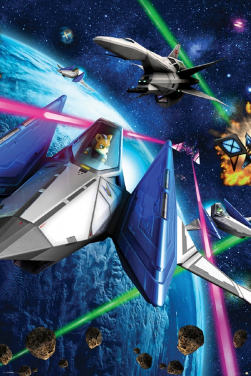 Star Fox 64 - Space Battle Poster Poster Print - Item