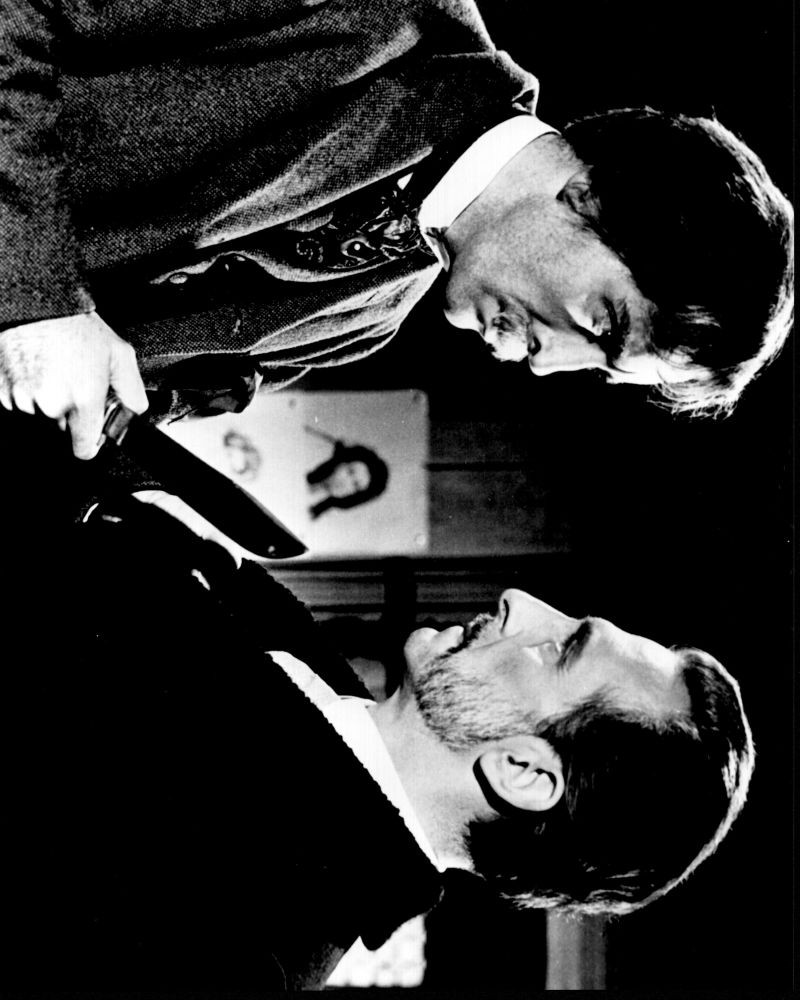 Christopher Lee And Peter Cushing In The Gorgon Black And White Photo ...