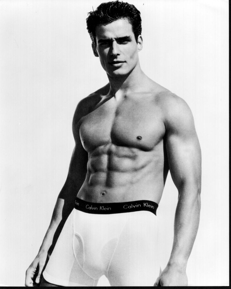 Antonio Sab to Modeling For Calvin Klein Black And White Photo