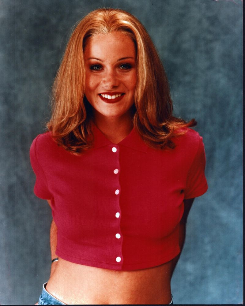Christina Applegate In Cropped Red Sweater Photo Print - Item