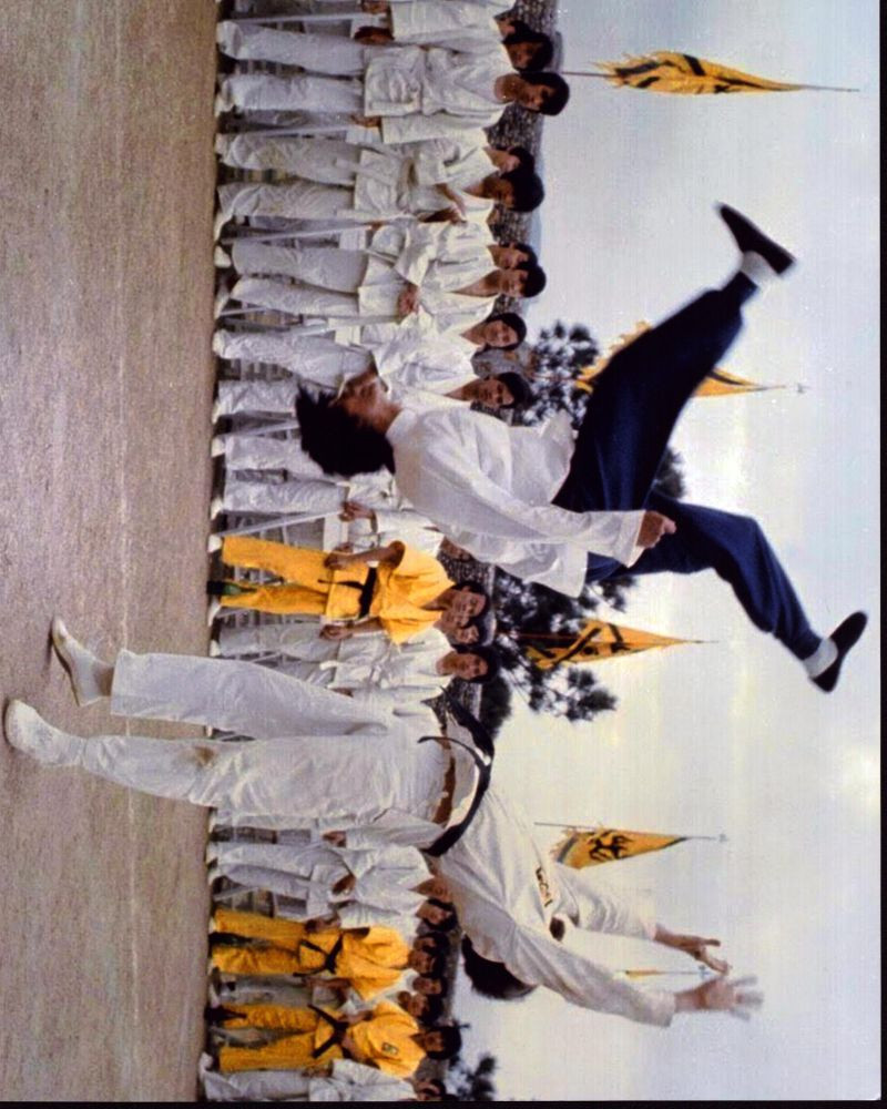 Bruce Lee Back Flipping Off Of Robert Wall In Enter The Dragon Photo ...