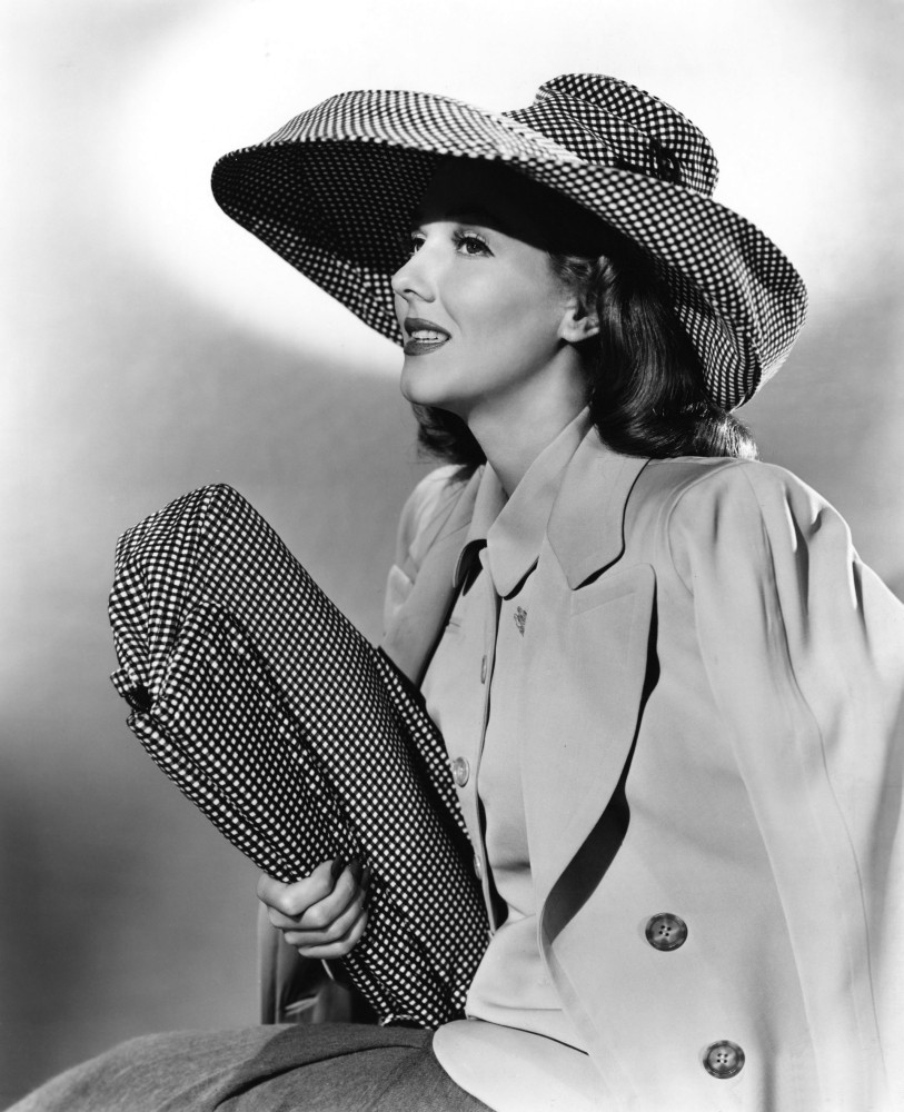 Jean Parker Modeling A Matching Hat And Handbag Of Black And  display picture 1