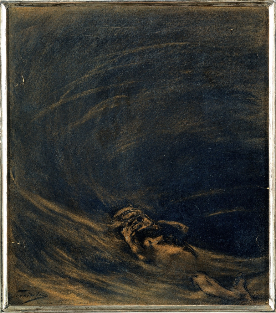 Previati Gaetano Descent Into The Maelstrom 1888 - 1890 19Th Century Black  Charcoal On Paper Italy Lombardy Milan Private Collection Everett  CollectionMondadori Portfolio Poster Print - Item # VAREVCMOND037VJ010H -  Posterazzi