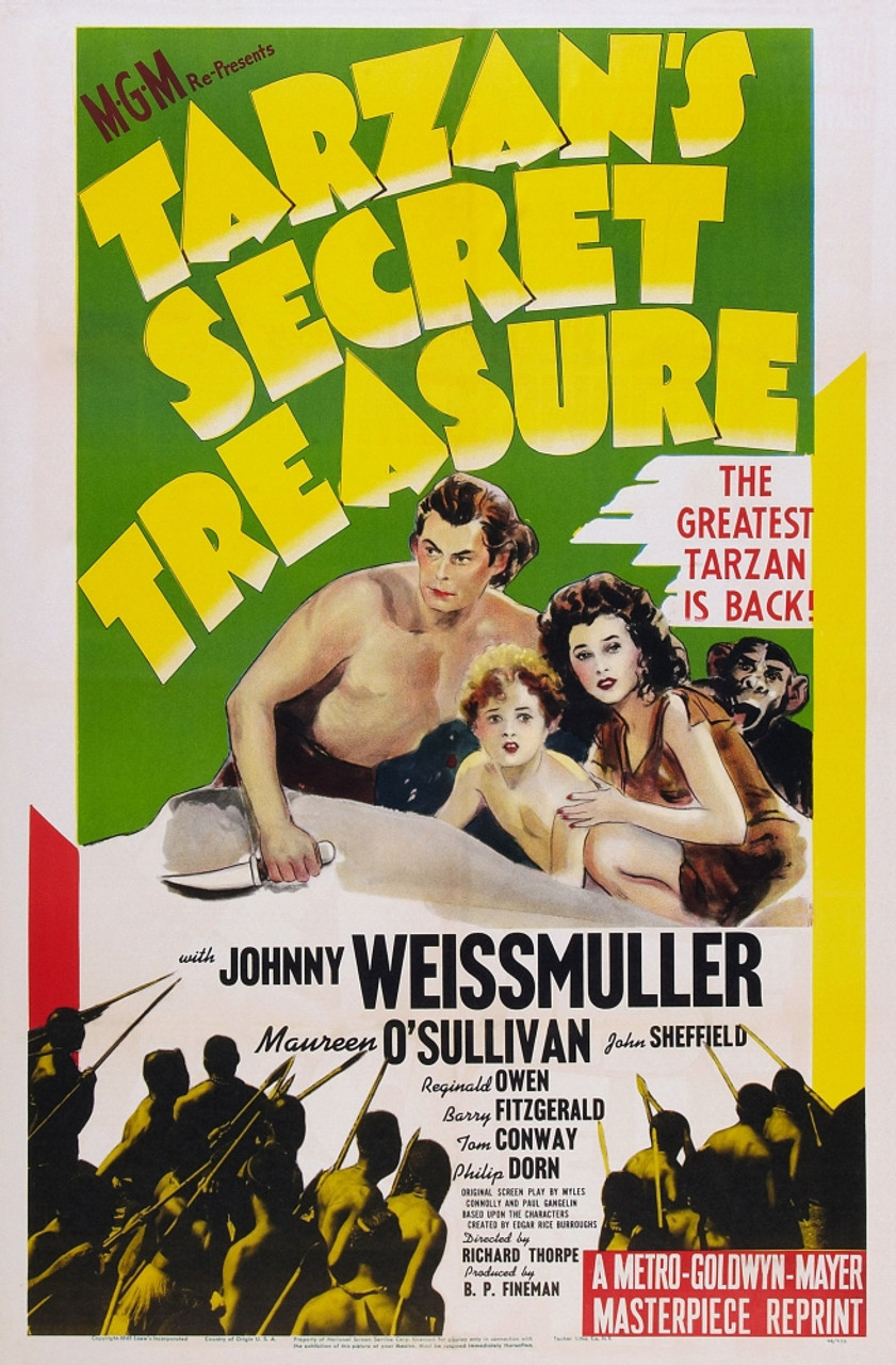 Tarzans Secret Treasure Johnny Weissmuller Johnny Sheffield Maureen Osullivan 1941 Movie 