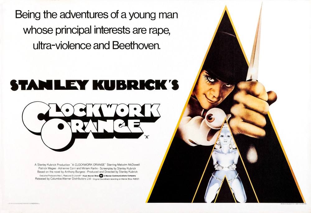 A Clockwork Orange British Poster Art Malcolm Mcdowell 1971. Movie