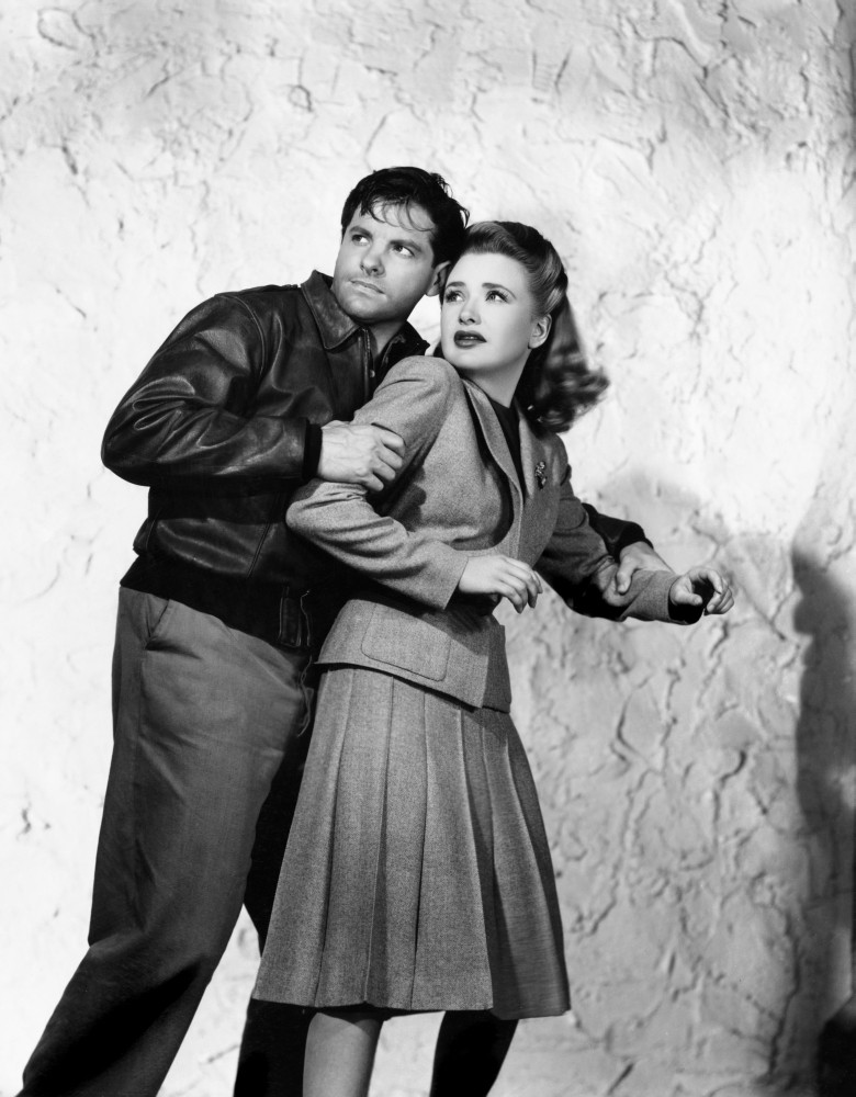 Robert Cummings and Priscilla Lane in Saboteur (1942, dir. Alfred Hitchcock)