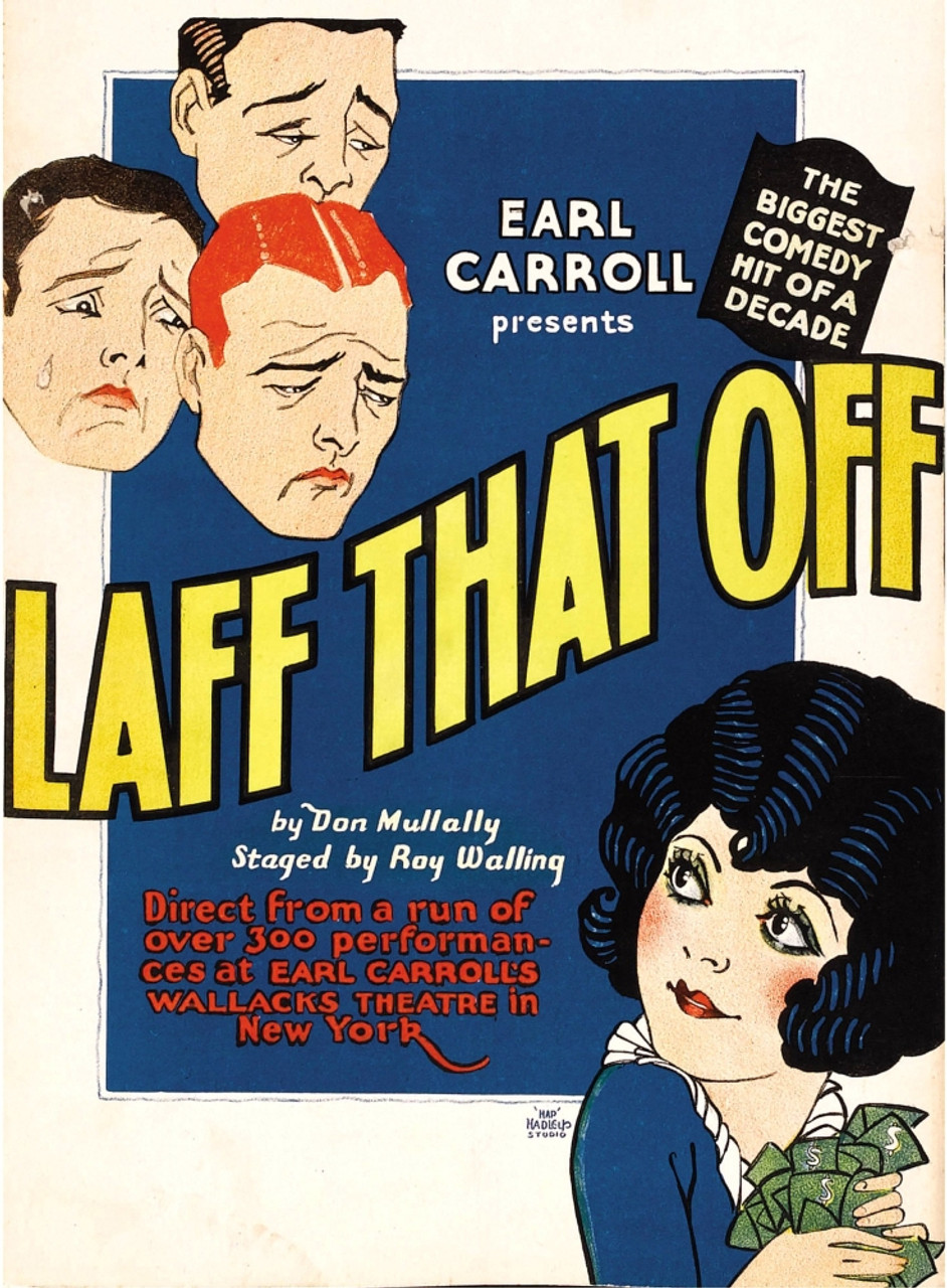 Laff That Off 'Window Card' Style Poster For A Stage Play Presented By ...